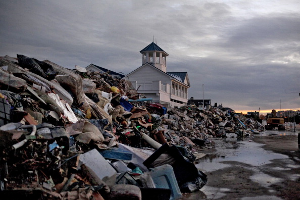 Debris in Long Branch, NJ, following Hurricane Sandy. (Allison Joyce, Getty Images)