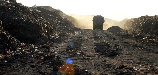 A view of the Perungudi dump yard in Chennai. File photo from The Hindu.