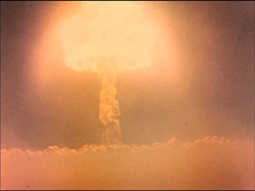 Harold Edgerton, still from Photography of Nuclear Detonations, 1950.