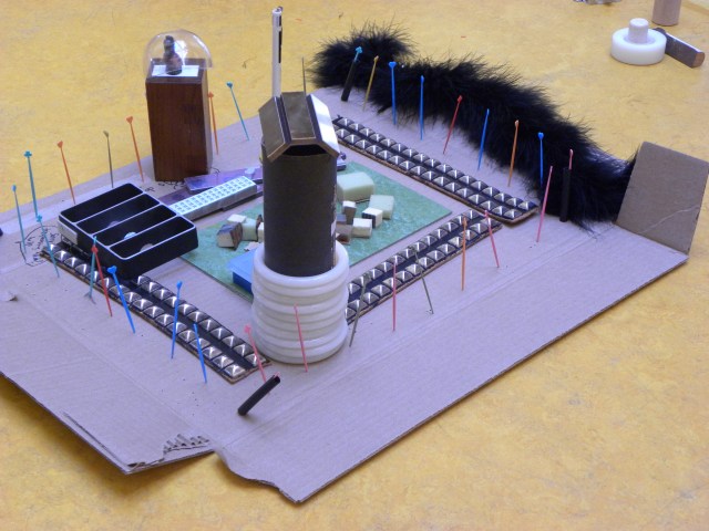 A marker with a mythical worm that eats arsenic trioxide.