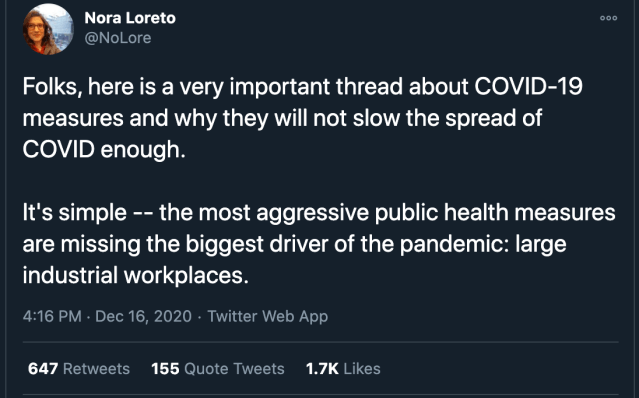 Screenshot of first tweet in tread (in readable text below)